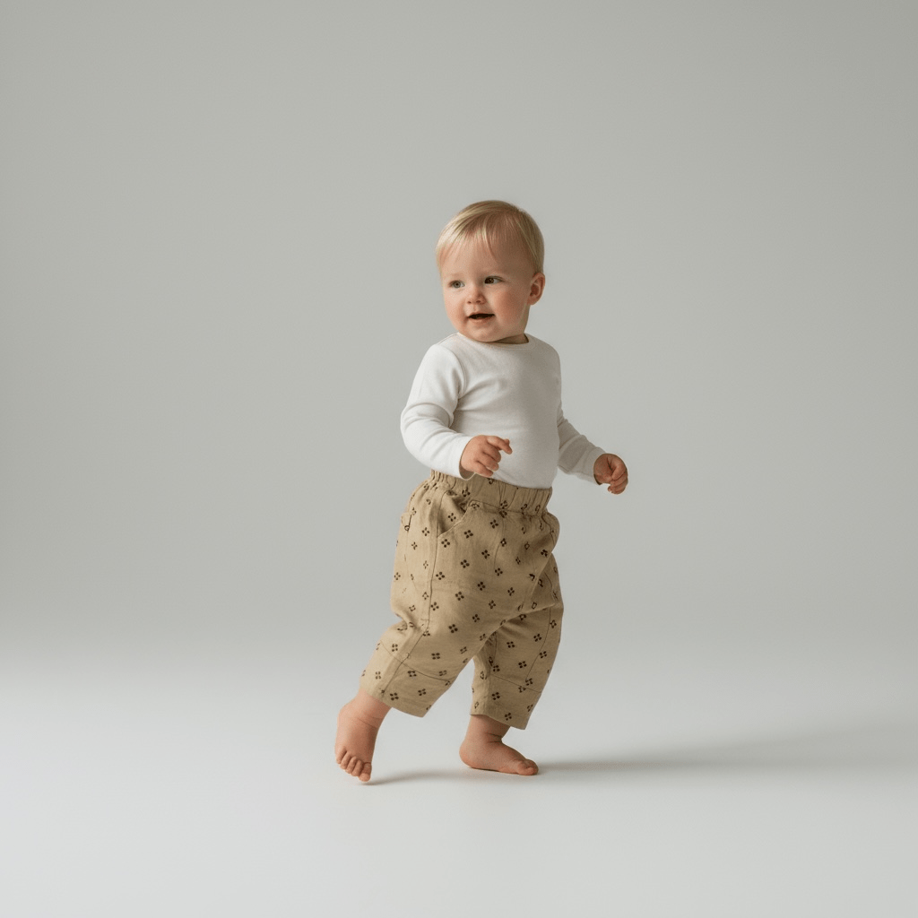 Khaki Patterned Trousers - The Little Hive