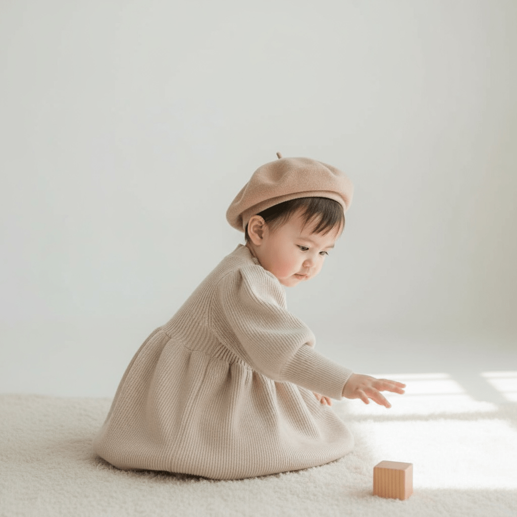 Knitted Lantern Sleeve Dress - The Little Hive