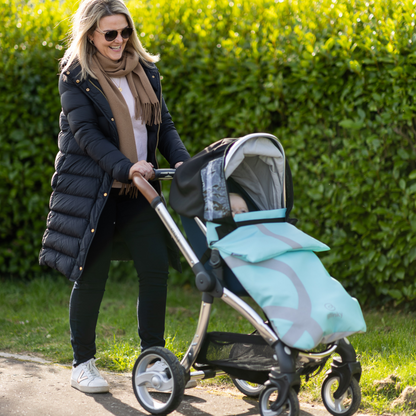 BlinkyWarm - Universal All Season Buggy Rain Cover / Sunshade UV50+/ Footmuff - Seafoam Blue