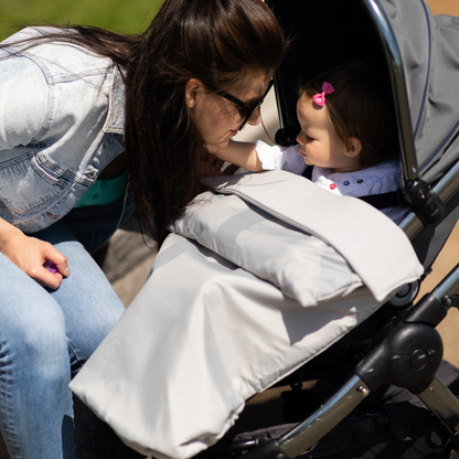 BlinkyWarm - Universal All Season Buggy Rain Cover / Sunshade UV50+ / Footmuff - Silver
