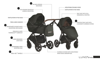 Noordi Luno All Trails 2in1, Midnight