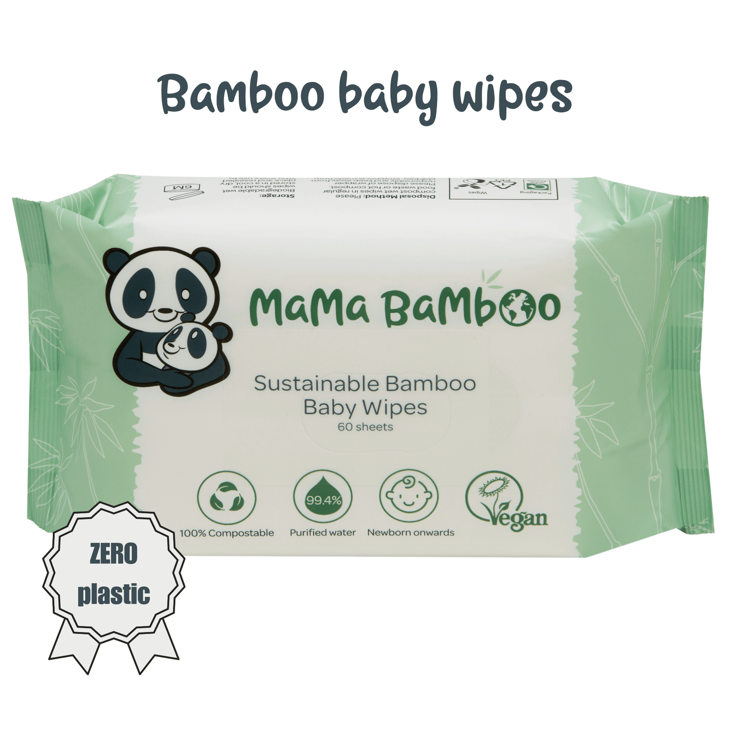 Mama Bamboo Sustainable Baby Wipes DS - The Little Hive