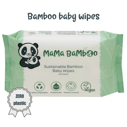 Mama Bamboo Sustainable Baby Wipes DS - The Little Hive