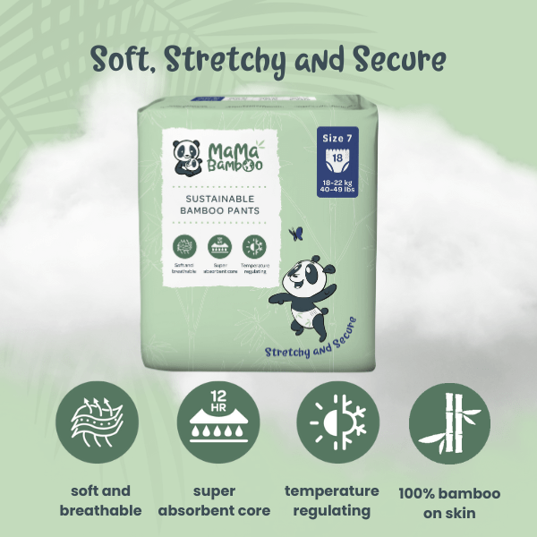 Mama Bamboo Sustainable Pull - Up Nappy Pants DS - The Little Hive