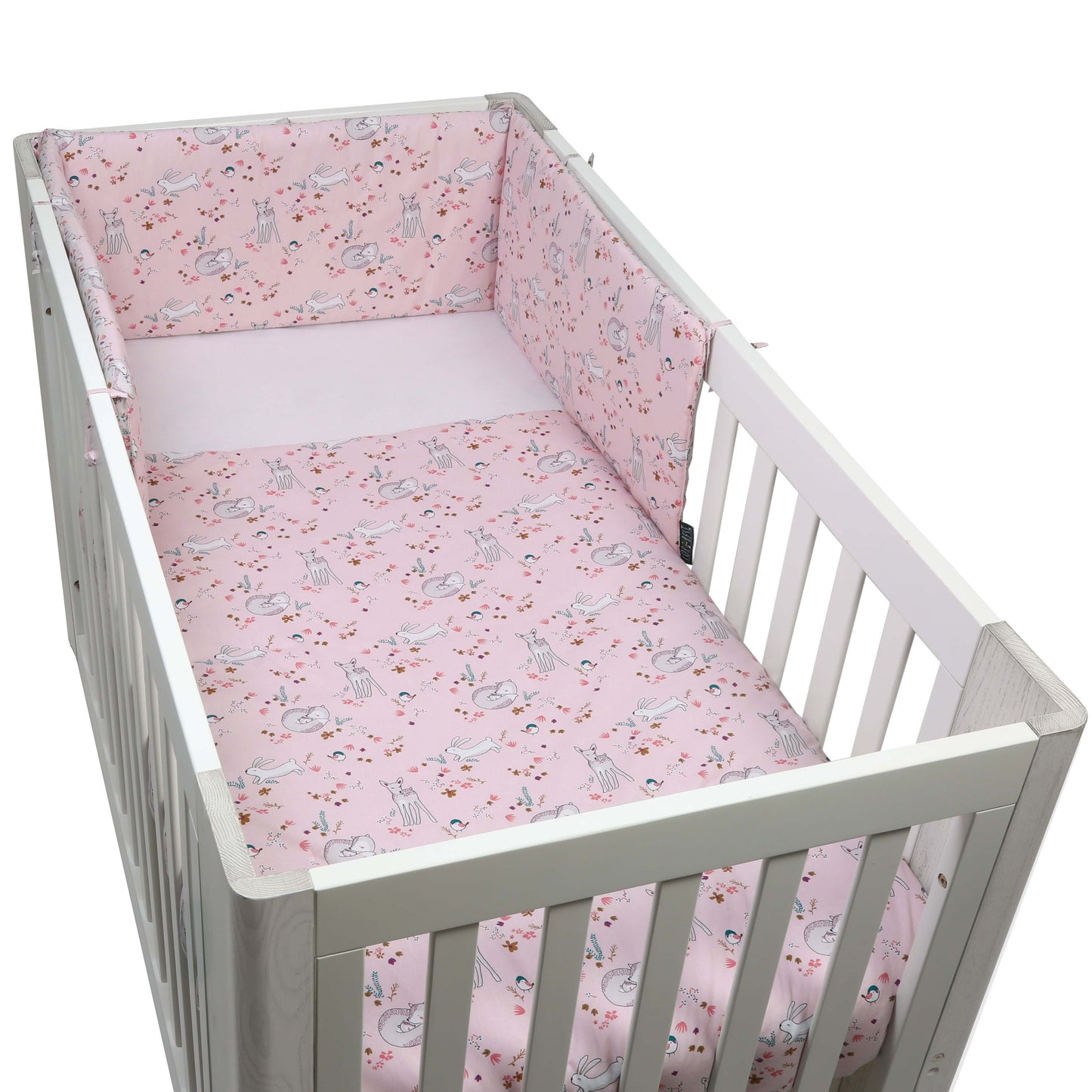 Meadowlands Organic Cotton Toddler 3 Piece All-in-One 4.0 Tog Quilt Bedding Set with Bumper