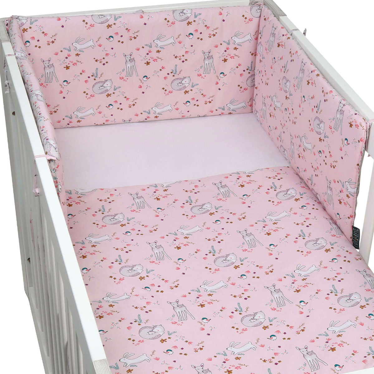 Meadowlands Organic Cotton Toddler 3 Piece All-in-One 4.0 Tog Quilt Bedding Set with Bumper