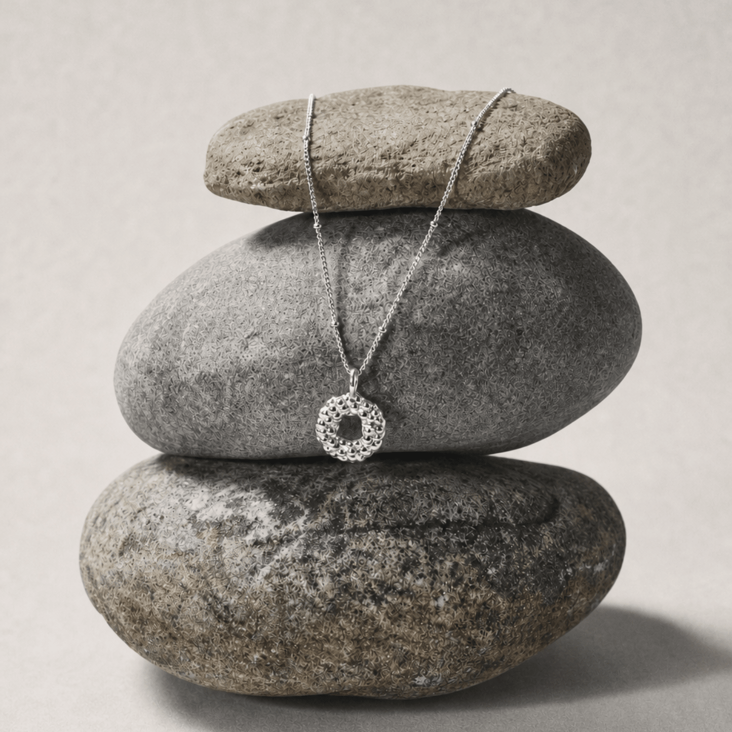 Mini Silver Barnacle Necklace
