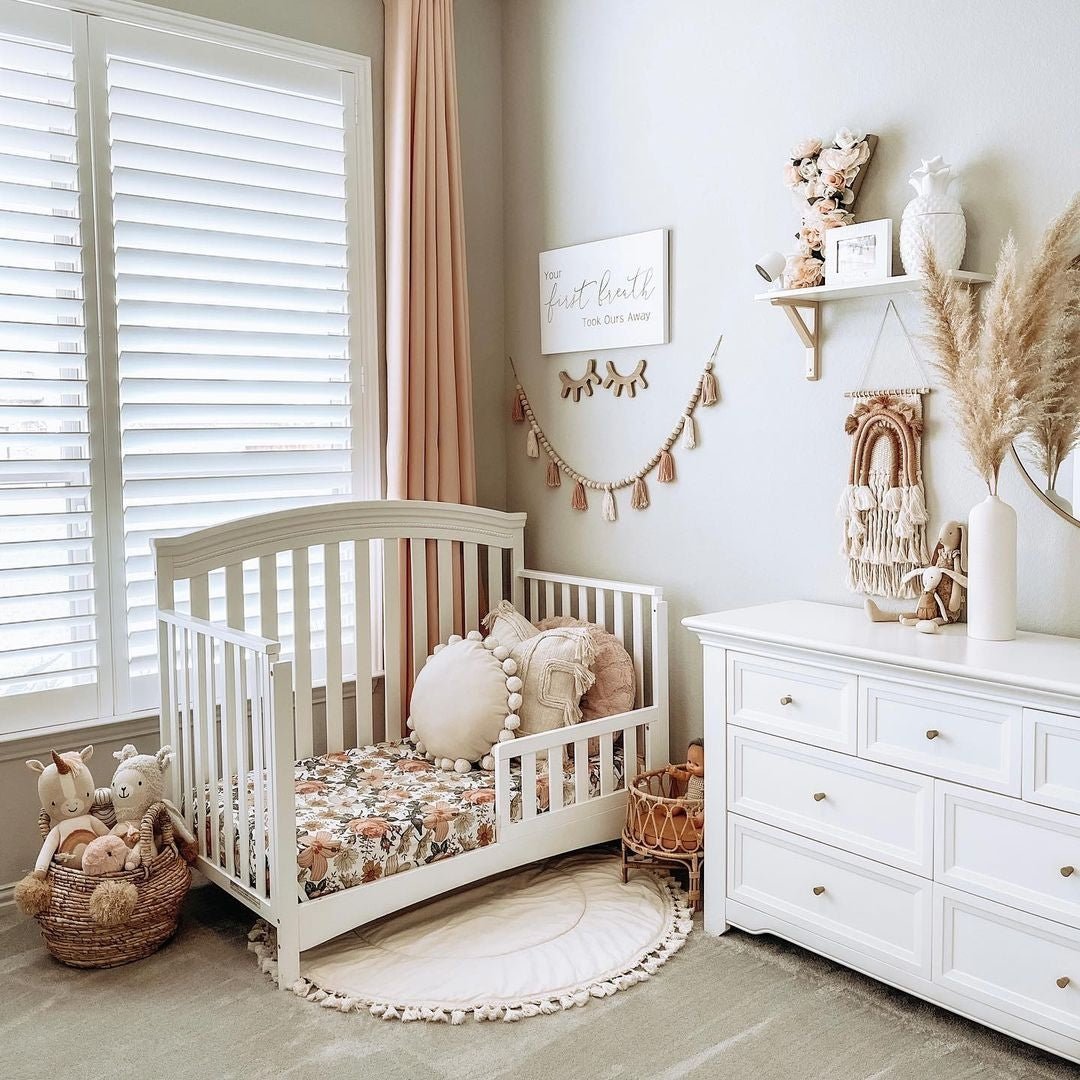 MINICAMP | Padded Kids Play Mat in Ecru with Tassels - The Little Hive