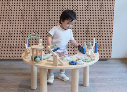 Montessori Wooden Activity Table - The Little Hive