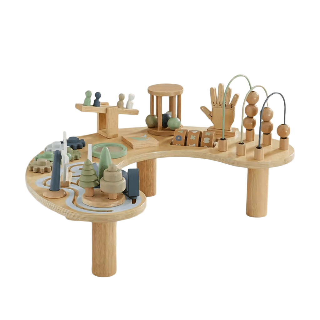 Montessori Wooden Activity Table - The Little Hive
