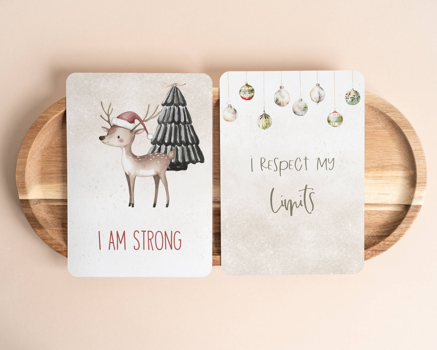 Duo de cartes d'affirmation festive (adulte et enfant)