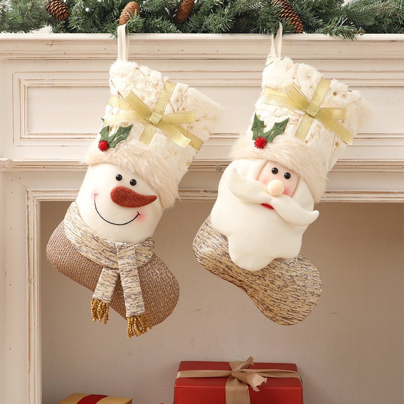 Nordic style white Christmas Stockings - The Little Hive
