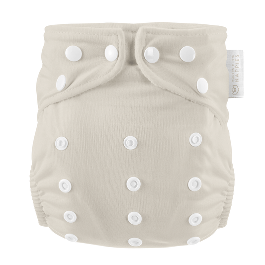 One Size All-In-One Reusable Cloth Nappy - Grey Mist