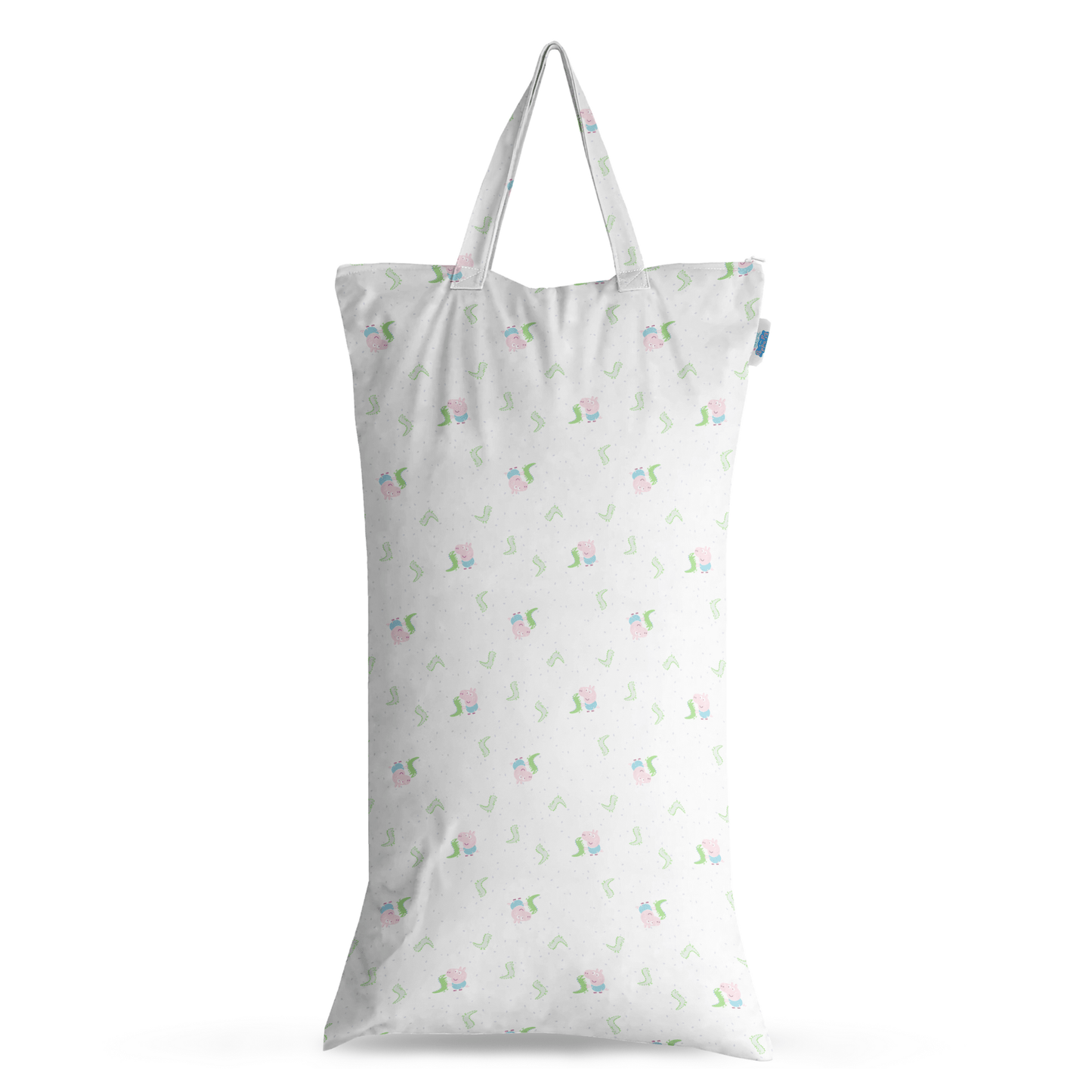 Peppa Pig XL Wet Bag Reusable Cloth Nappy Pail - George & Mr.Dinosaur | White