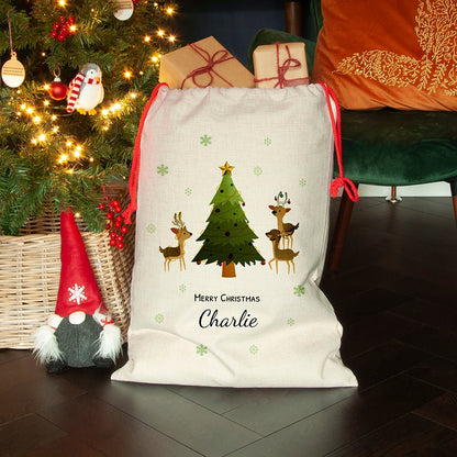 Personalised Christmas Reindeer Family Christmas Sack - The Little Hive