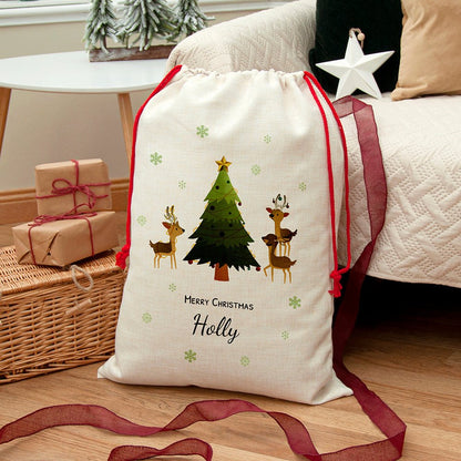 Personalised Christmas Reindeer Family Christmas Sack - The Little Hive