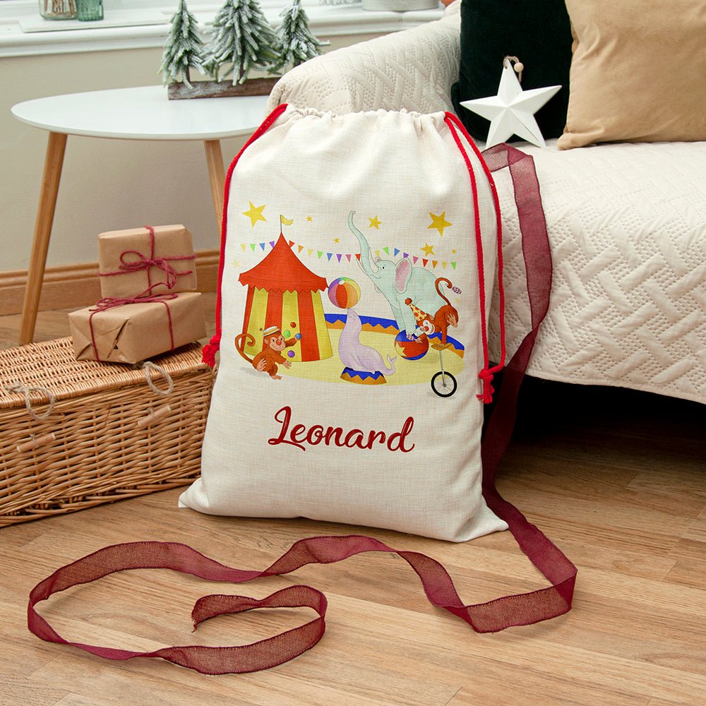 Personalised Circus Christmas Sack - The Little Hive