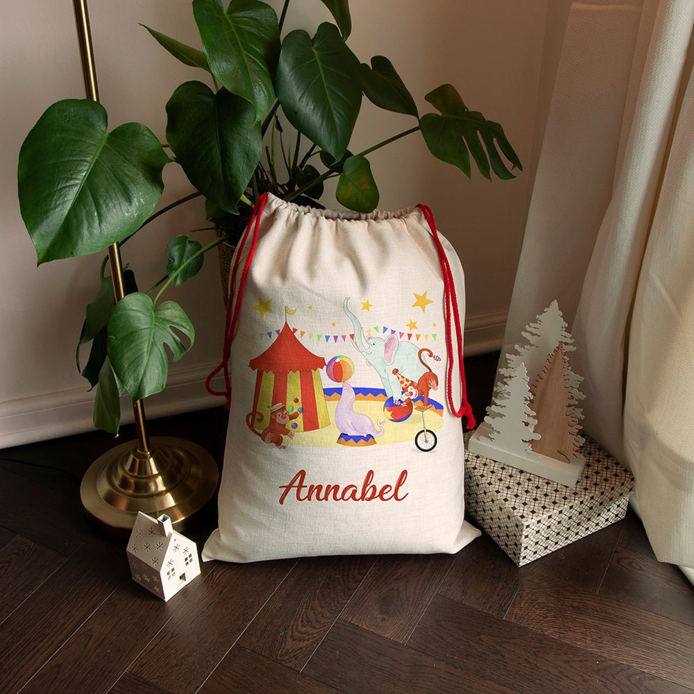 Personalised Circus Christmas Sack - The Little Hive