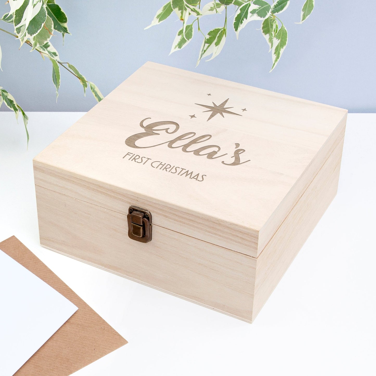 Personalised Minimalist Engraved Christmas Box - The Little Hive