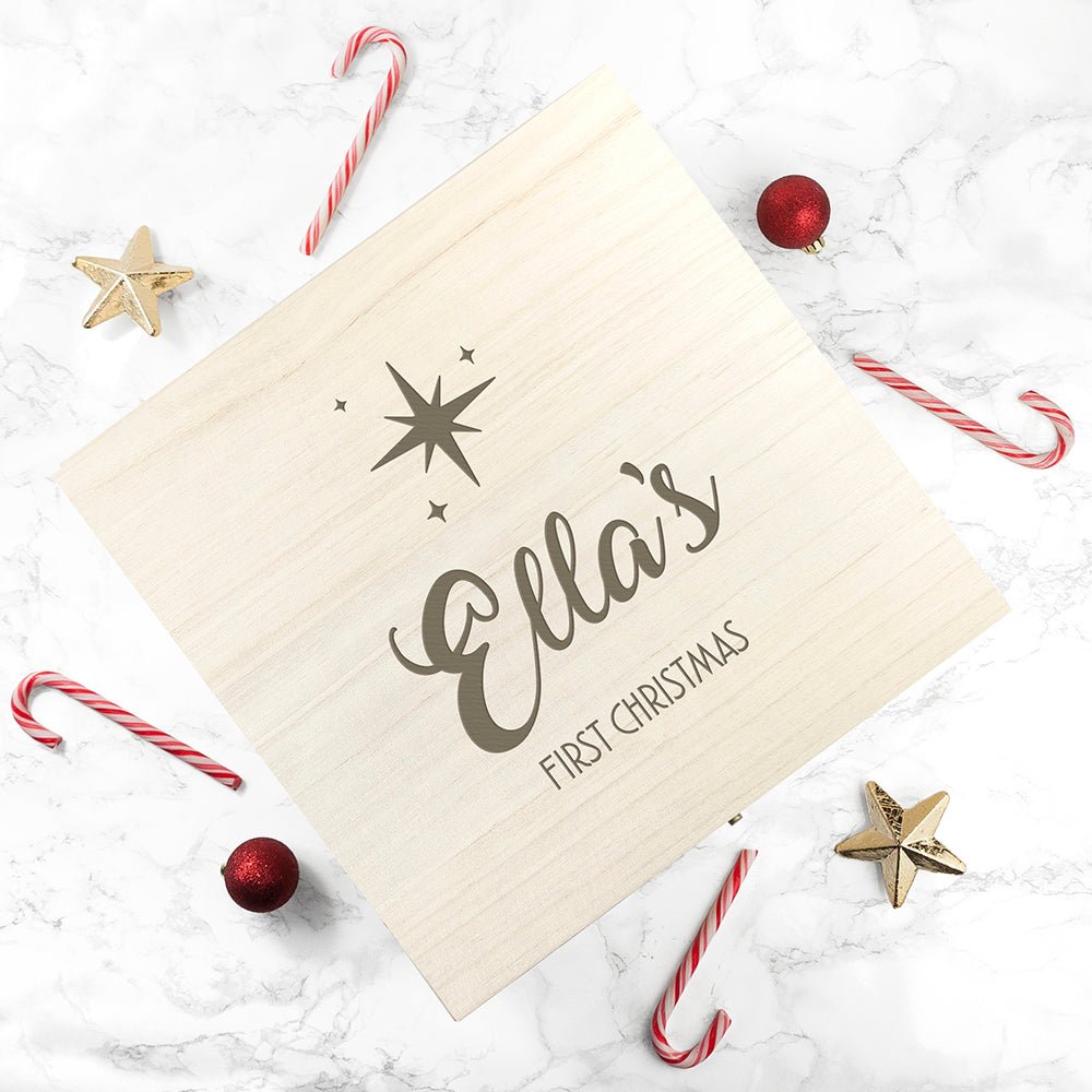 Personalised Minimalist Engraved Christmas Box - The Little Hive