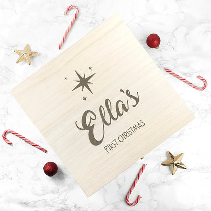 Personalised Minimalist Engraved Christmas Box - The Little Hive