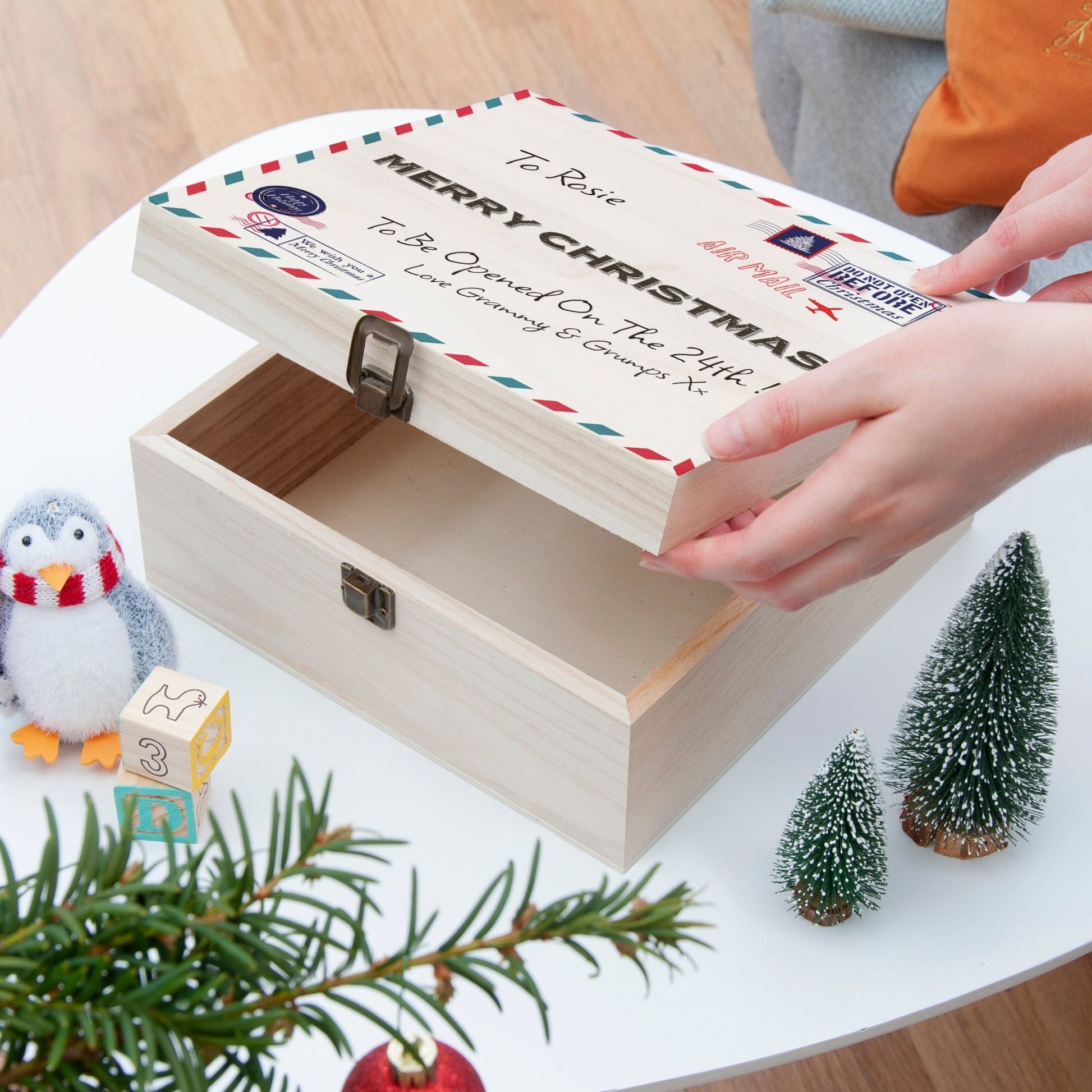 Personalised Nostalgic International Mail Christmas Box - The Little Hive