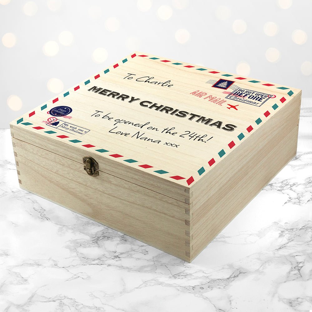 Personalised Nostalgic International Mail Christmas Box - The Little Hive