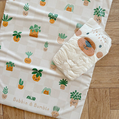 Travel Changing Mat - Pot Plants
