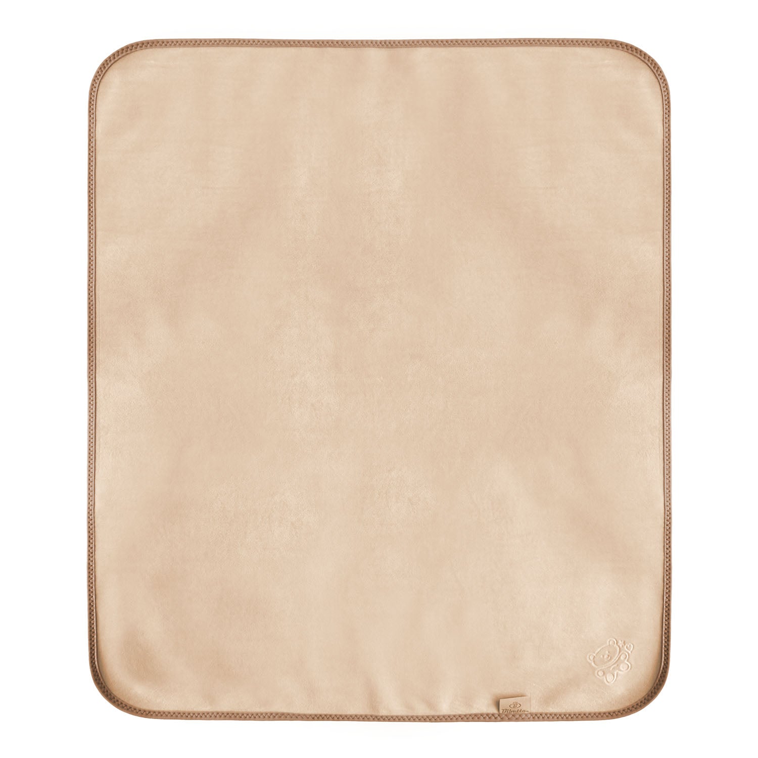 Plush Tummy Time Mat in Cream & Beige for Newborn Baby - The Little Hive