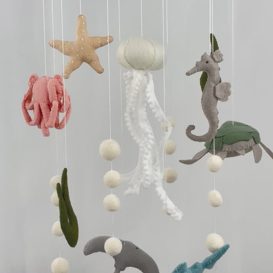 Video of sea themed cot mobile