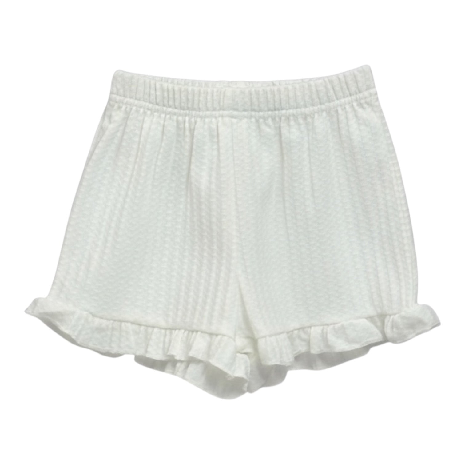 Ribbed Ruffle Hem Button Top & Shorts Set - The Little Hive