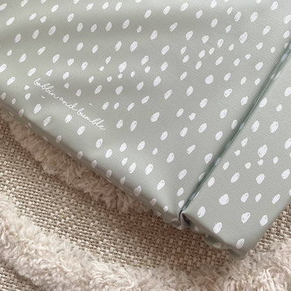 Standard Changing Mat - Sage Green Spots