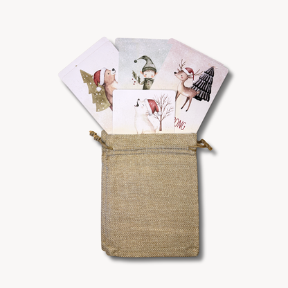 Duo de cartes d'affirmation festive (adulte et enfant)