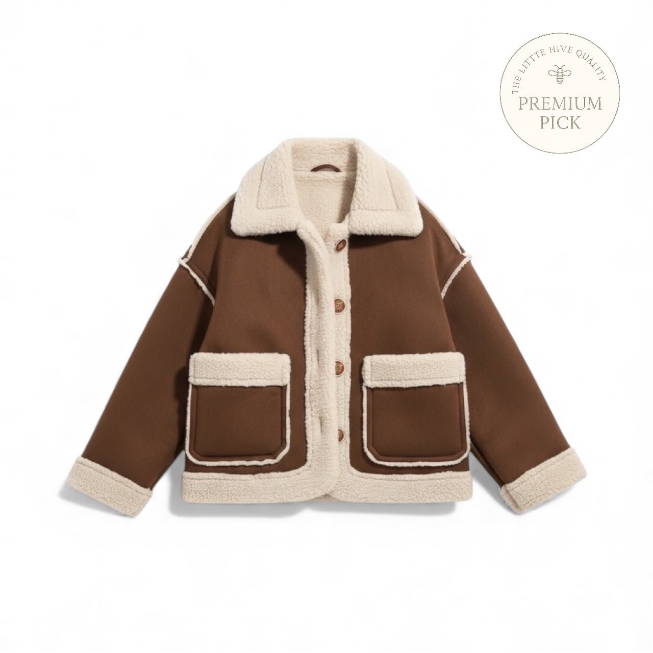 Sherpa - Lined Winter Jacket (Brown / Olive) - The Little Hive