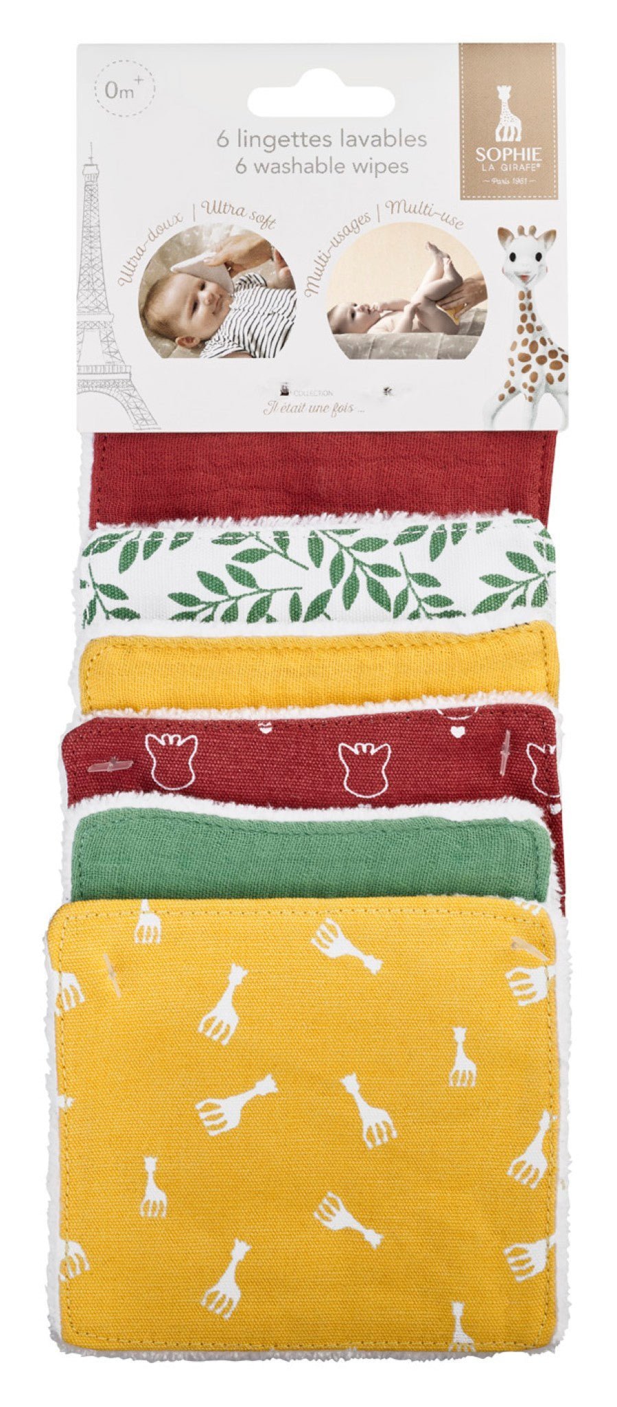 Sophie la girafe® - 6 Washable Wipes - The Little Hive