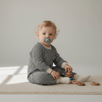 Striped Long Sleeve Romper - The Little Hive