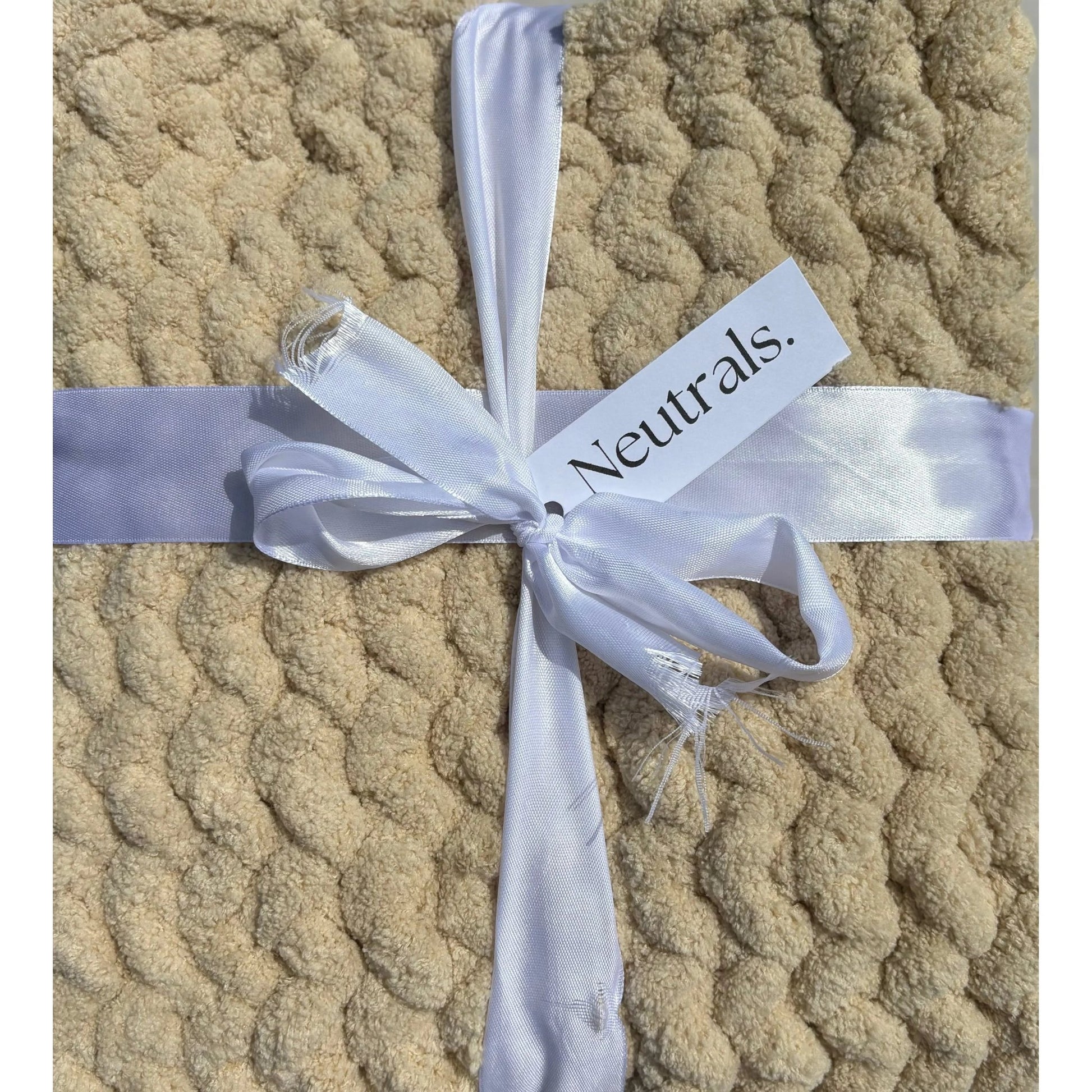 Super Chunky Crochet Blanket – Handmade in Neutral Tones - The Little Hive