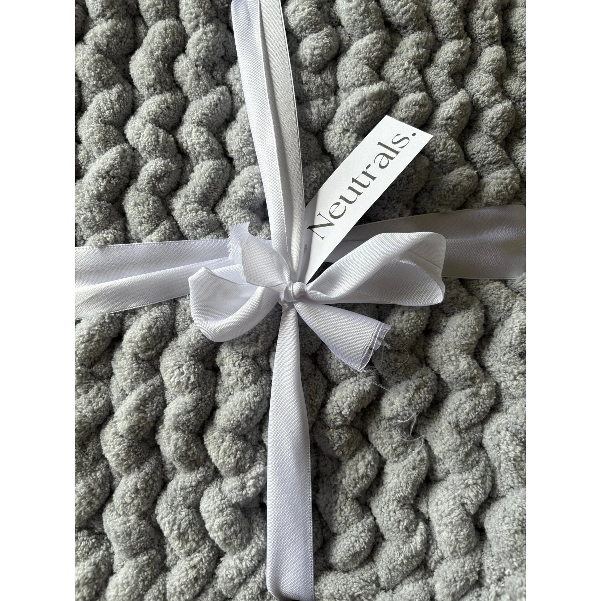 Super Chunky Crochet Blanket – Handmade in Neutral Tones - The Little Hive