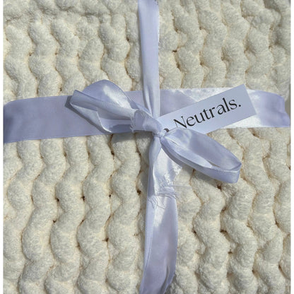 Super Chunky Crochet Blanket – Handmade in Neutral Tones - The Little Hive