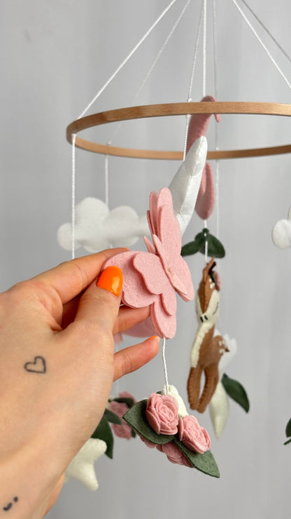 The Fawn’s Garden Cot Mobile - The Little Hive