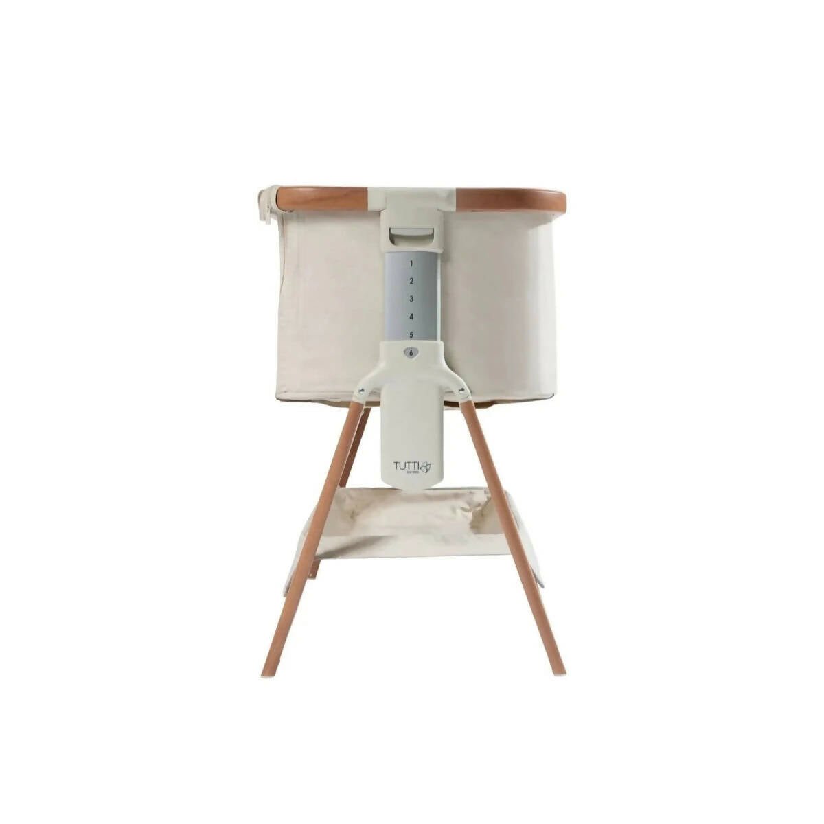Tutti Bambini Cozee Bedside Crib - Scandinavian Walnut/Ecru
