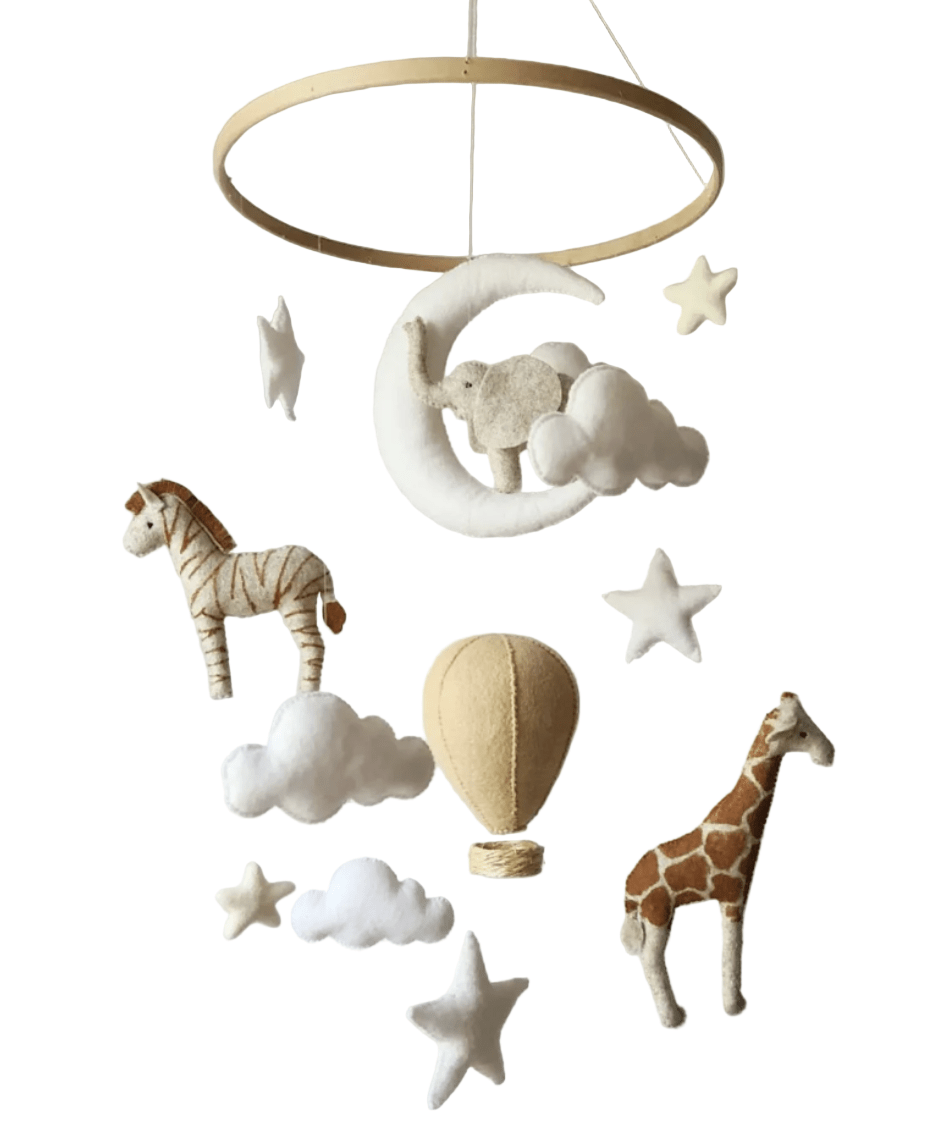 Under the Safari Moon Cot Mobile - The Little Hive