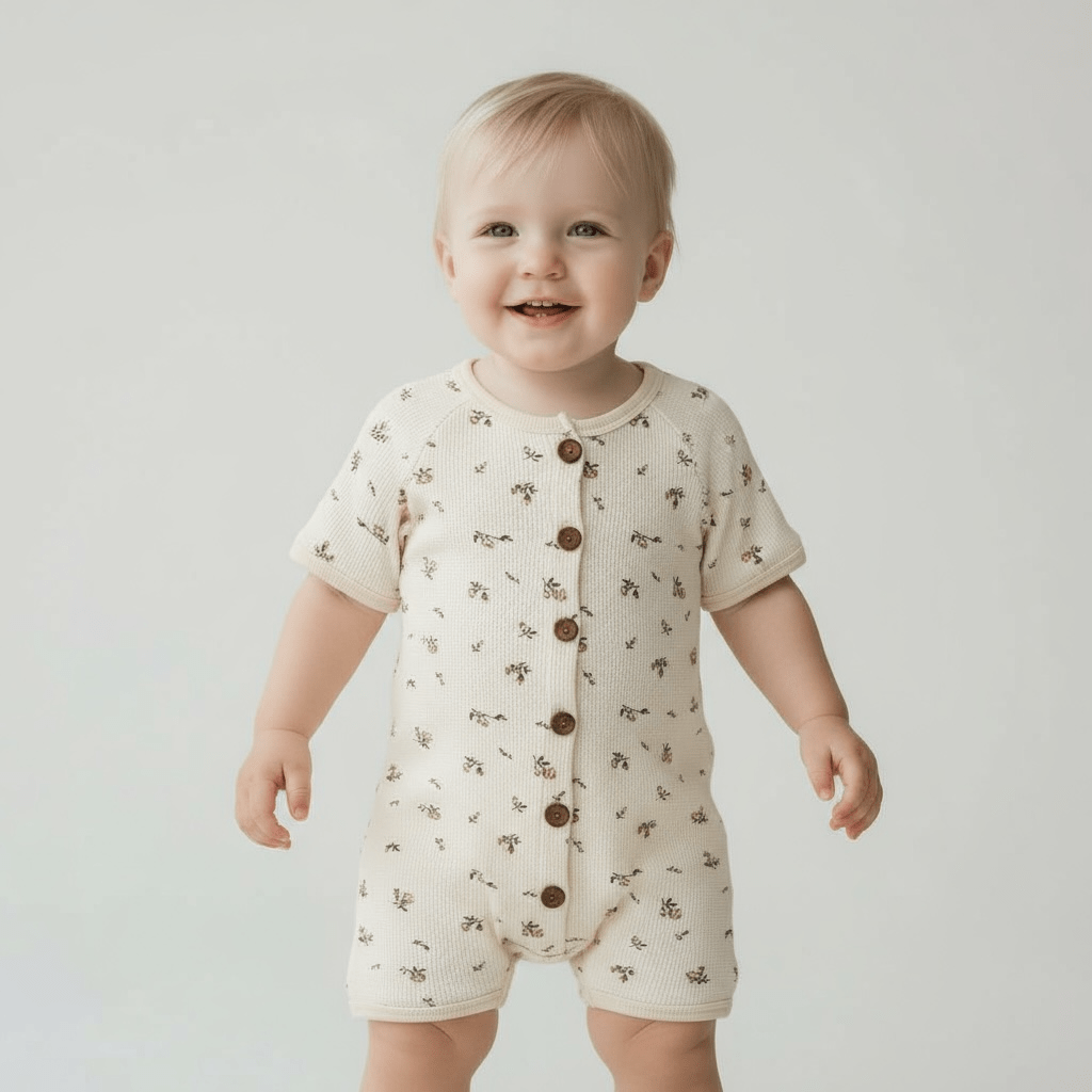 Waffle Romper - The Little Hive