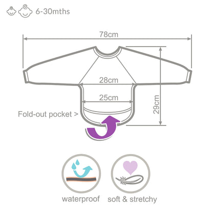 Weaning Bib with Sleeves - Foxes UltraBib - The Little Hive