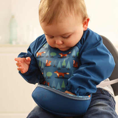 Weaning Bib with Sleeves - Foxes UltraBib - The Little Hive