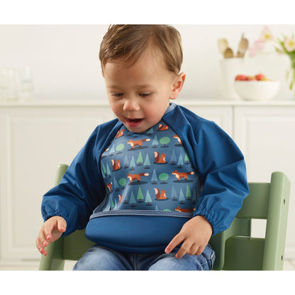 Weaning Bib with Sleeves - Foxes UltraBib - The Little Hive