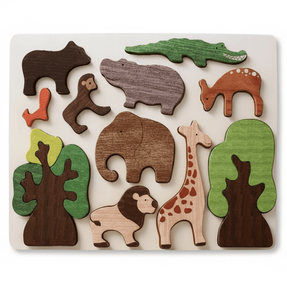 Wooden Forest Animal Puzzle - The Little Hive