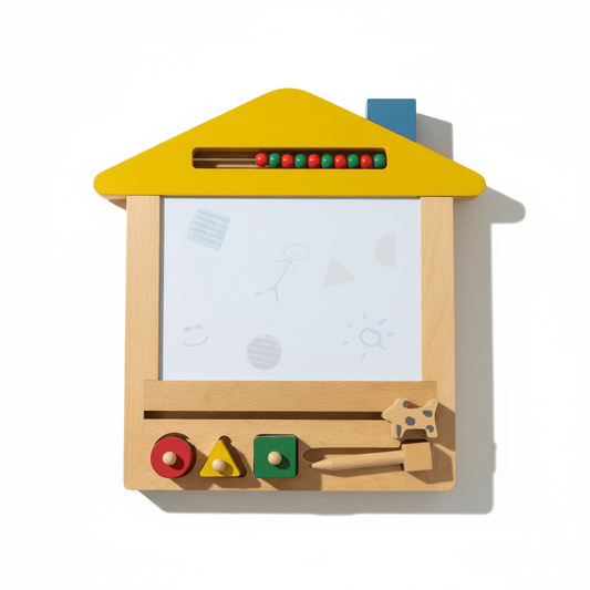 Wooden Magnetic Drawing Board with Shapes - The Little Hive