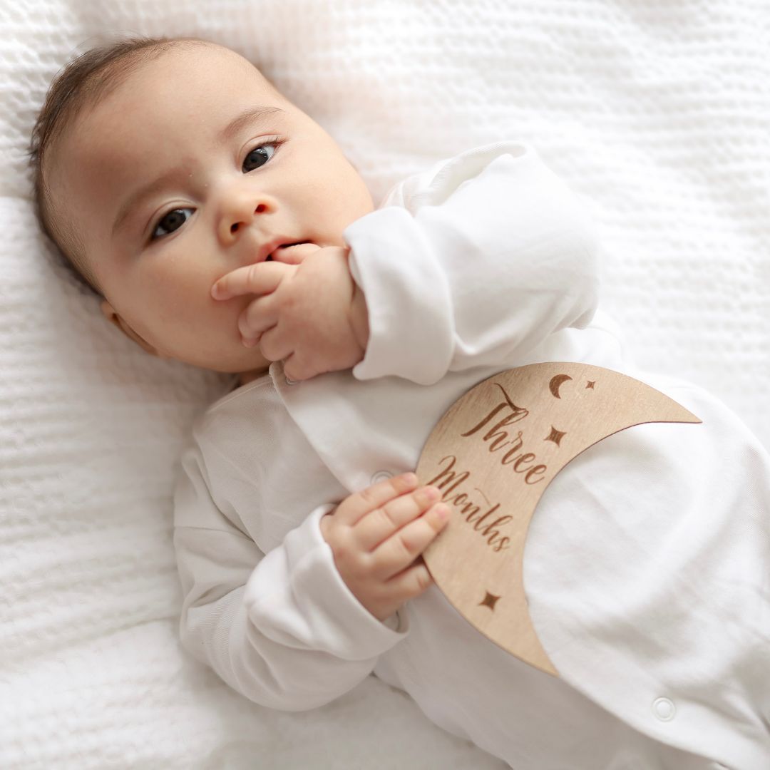 Wooden Month - by - Month Baby Milestone Set - The Little Hive