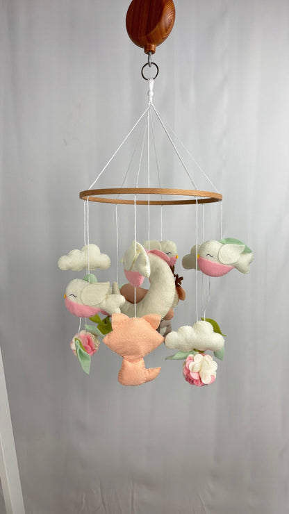 Woodland Blossom Cot Mobile - The Little Hive